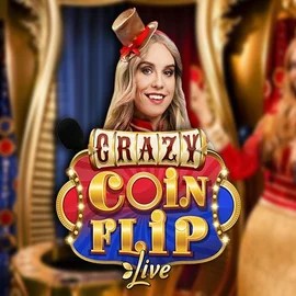 Live Casino logo of Crazy Coin Flip from Evolution at SpinDog Casino