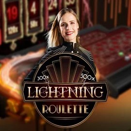 Lightning Roulette slot icon by Evolution, available at SpinDog Casino