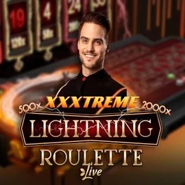 Live Casino logo of XXXtreme Lightning Roulette from Evolution at SpinDog Casino